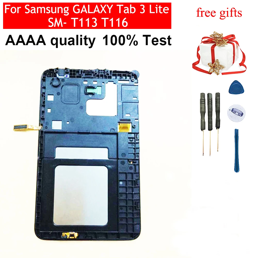 Черный/белый сенсорный экран для Samsung GALAXY Tab 3 Lite SM T113 T116 дигитайзер стекло + ЖК