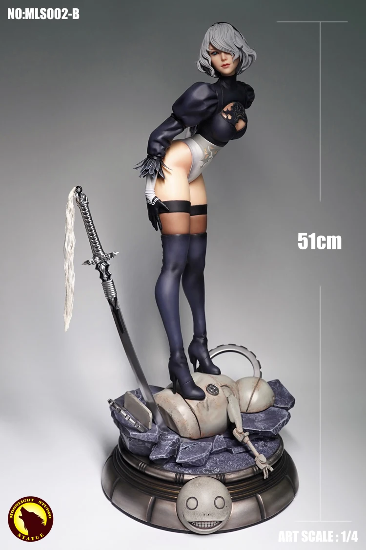 MLS002 1/4 PS4 игровой НИР автоматов 2B YoRHa № 2 Тип статуя фигурку Модель 51 см для любителей подарки
