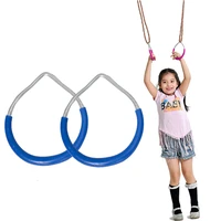 children trapeze bar pull up gym rings handshake iron plastic fitness sports pull ups pull ring playground home swing equipment