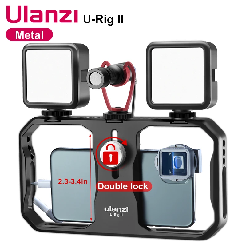Металлический штатив для смартфона Ulanzi U Rig II 3 башмака ручной стабилизатор видео