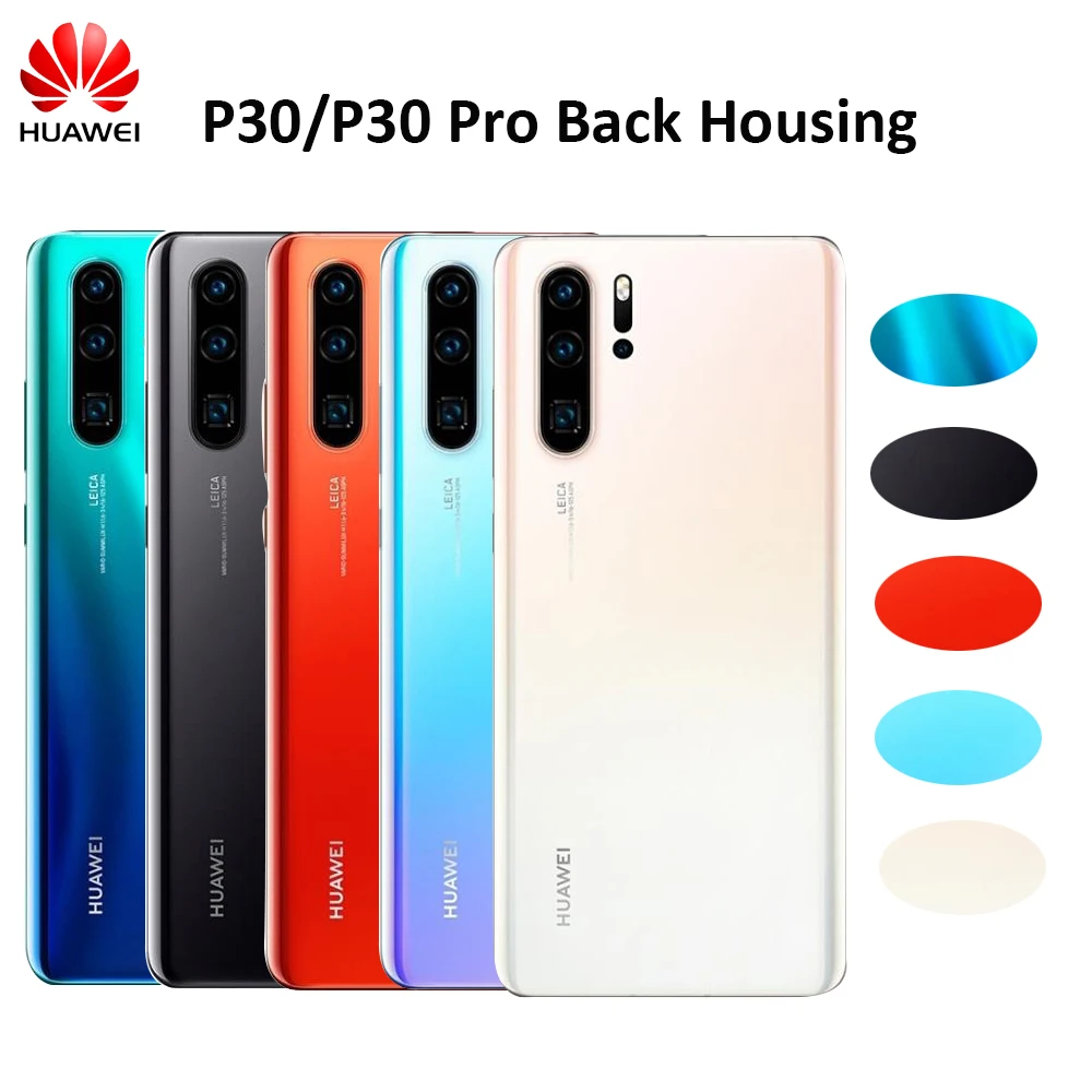 Задний корпус телефона Huawei P30 Pro стеклянная крышка батарейного отсека с логотипом