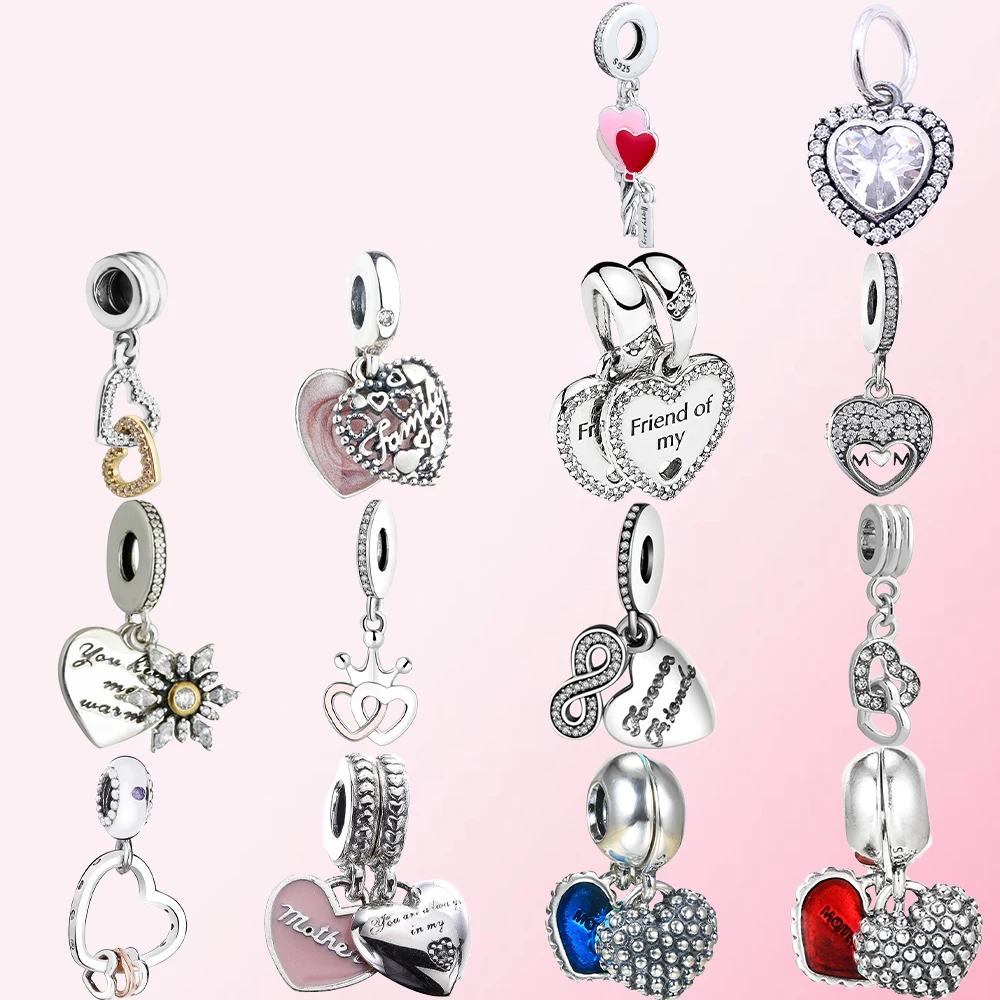 2019 100% стерлингового серебра Классический блокируя в форме сердца серебряный