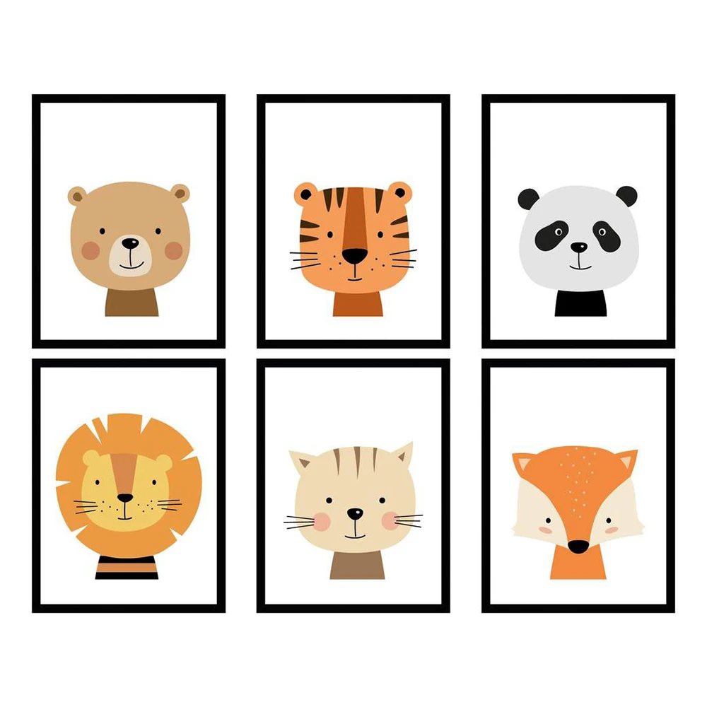 Милый мультяшный декоративный холст детская фотография стены картина с принтом