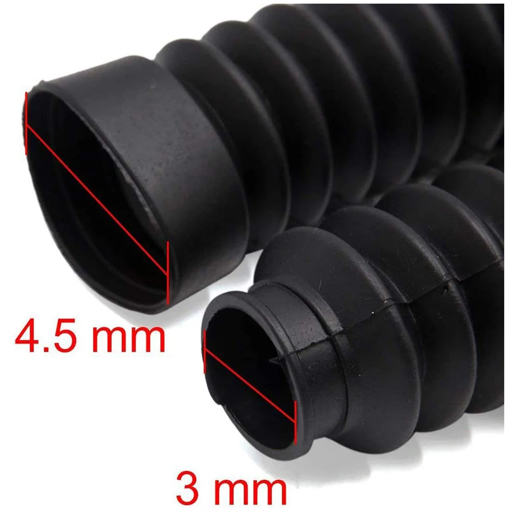 

2Pcs 7.9 Inch Length Black Rubber Motorcycle Front Fork Dust Cover Boots For Honda CG125 Suzuki