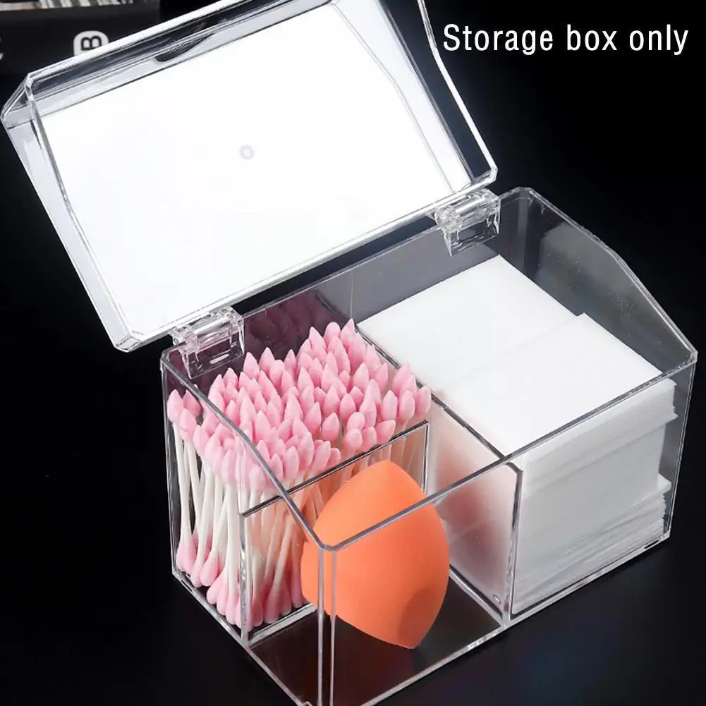 

Portable Clear Acrylic Cotton Swab Storage Holder Box Jewelry Cotton Cosmetic Organizer Container Pad For Makeup Cases Medic P6A
