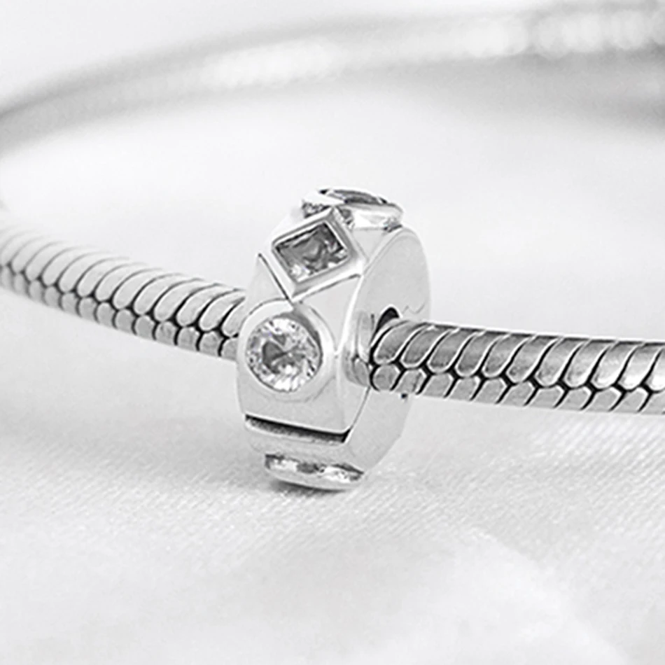 Ювелирные изделия S925 Сделай Сам неподвластные прозрачные зажимы с фианитами