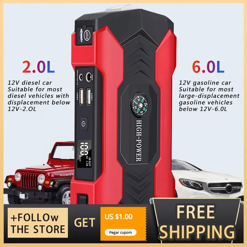 

Power Bank 22000mAh 400A Jump Starter Portable Charger Car Booster 12V Auto Starting Device Emergency Car Battery Starter
