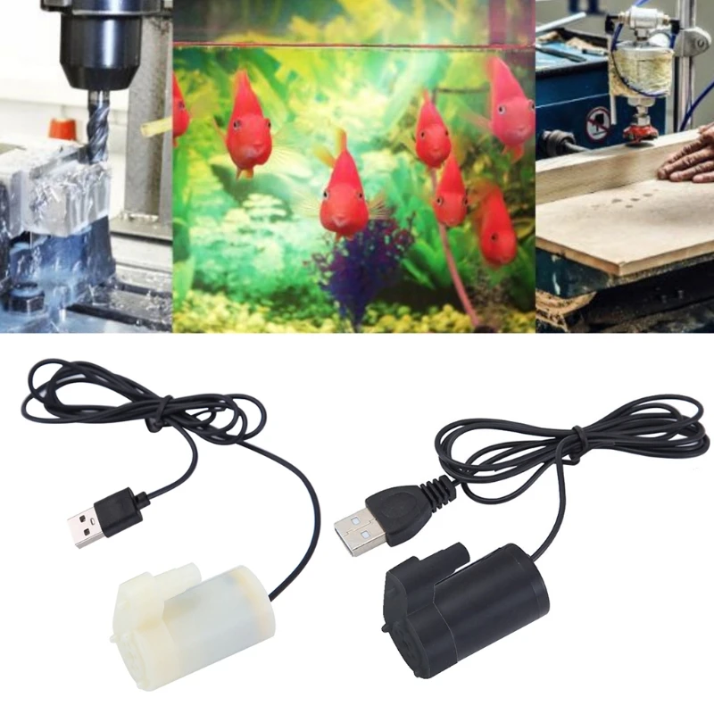 Микро Мини погружной водяной насос аквариумы аквариум с питанием от Usb DC 5V 2