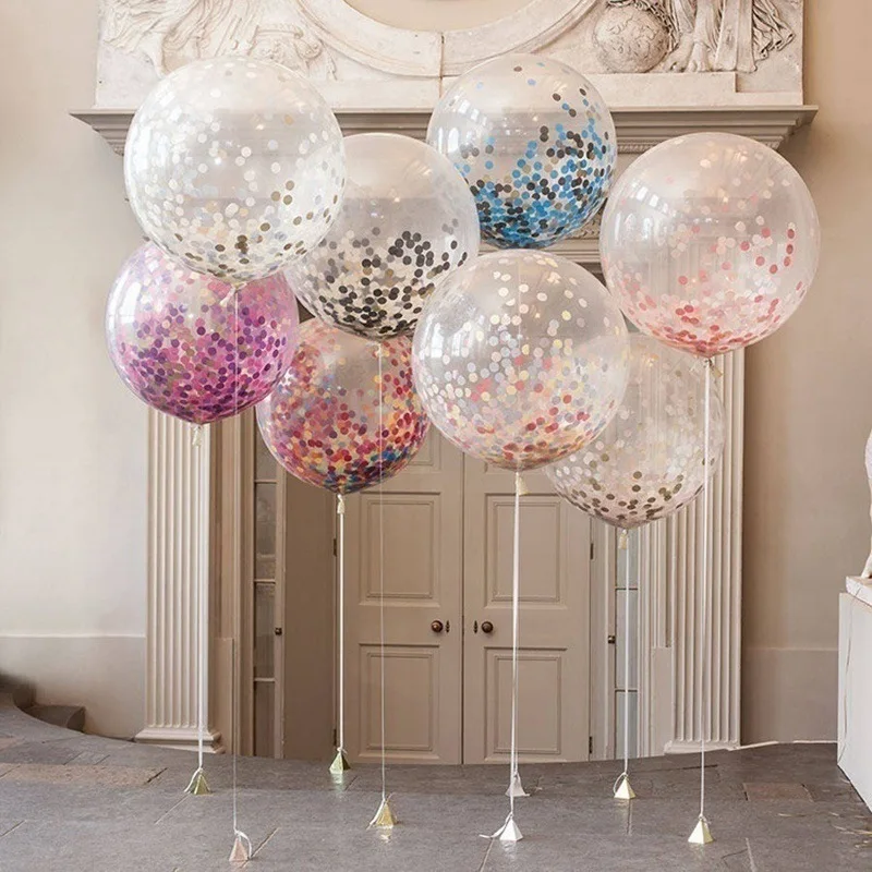 300pcs 12 inch magic foam balloon,Confetti balloon sequins paper scrap balloon,wholesale transparent latex balloon,Party Balloon