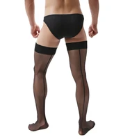 funny sissy nylon stockings men sexy thin stockings mens back line stocking male underwear transparent stockings dropshipping