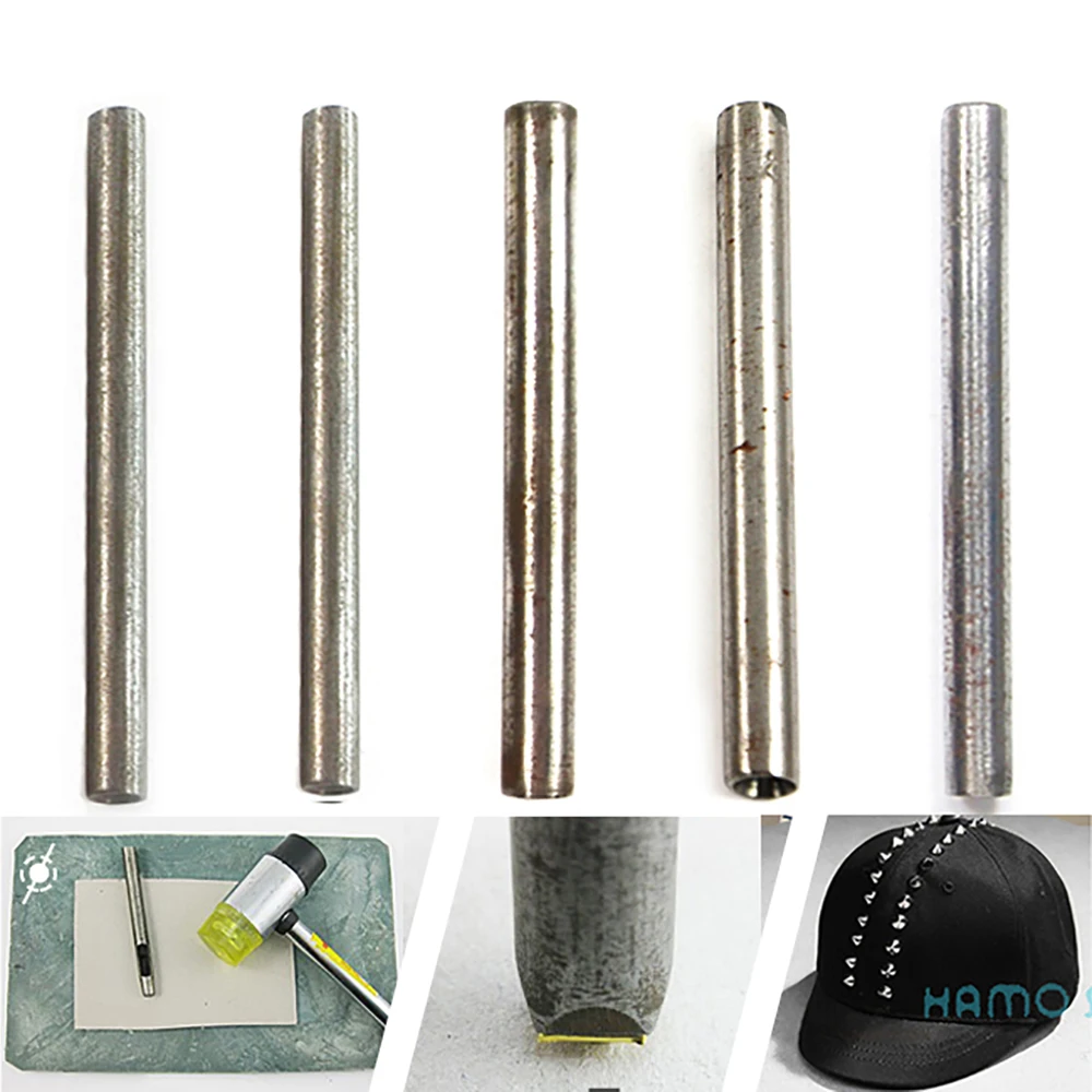 

1pcs Free Shipping Flat Cone Round Square Bucaket Shape Rivets Press Tool Hollow Punch Spike Stud Leather Craft Decoration DIY