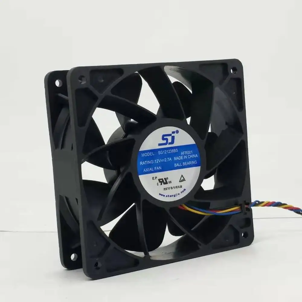 Для SJ SG121238BS DC 12V 2.7A 120x120x38 мм 12 см для S7 S9 T9 L3 Повседневный охлаждающий вентилятор |