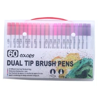 60pcs colors arts and crafts supplies art markers drawing painting pens brush pen calligraphy sketching coloring book