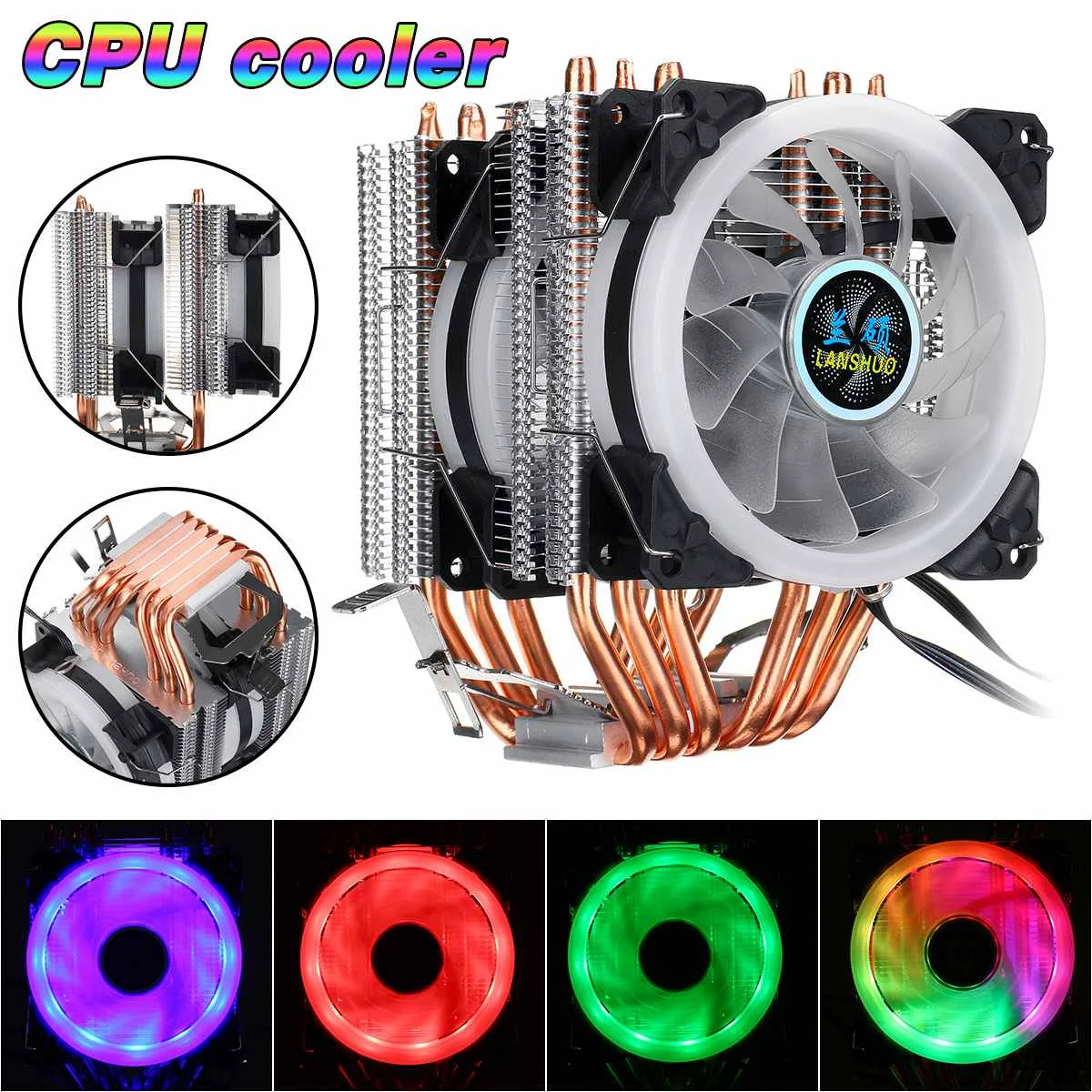 

2 в 1, кулер для процессора AMD 775 1150 1151 1155 1156 1366