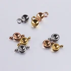 Fnixtar, 50 шт., 6,5 мм, круглый подвесной лоток, искусственный полированный соединитель из нержавеющей стали, Подвески для изготовления ожерелий, браслетов своими руками