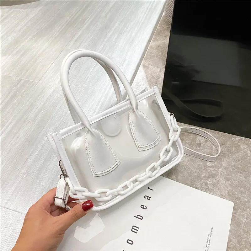 

OLUOLIN Women Crossbody Bag Fashion All-match Transparent Jelly Chain Bag Jelly Purse Purses and Handbags Luxury Designer