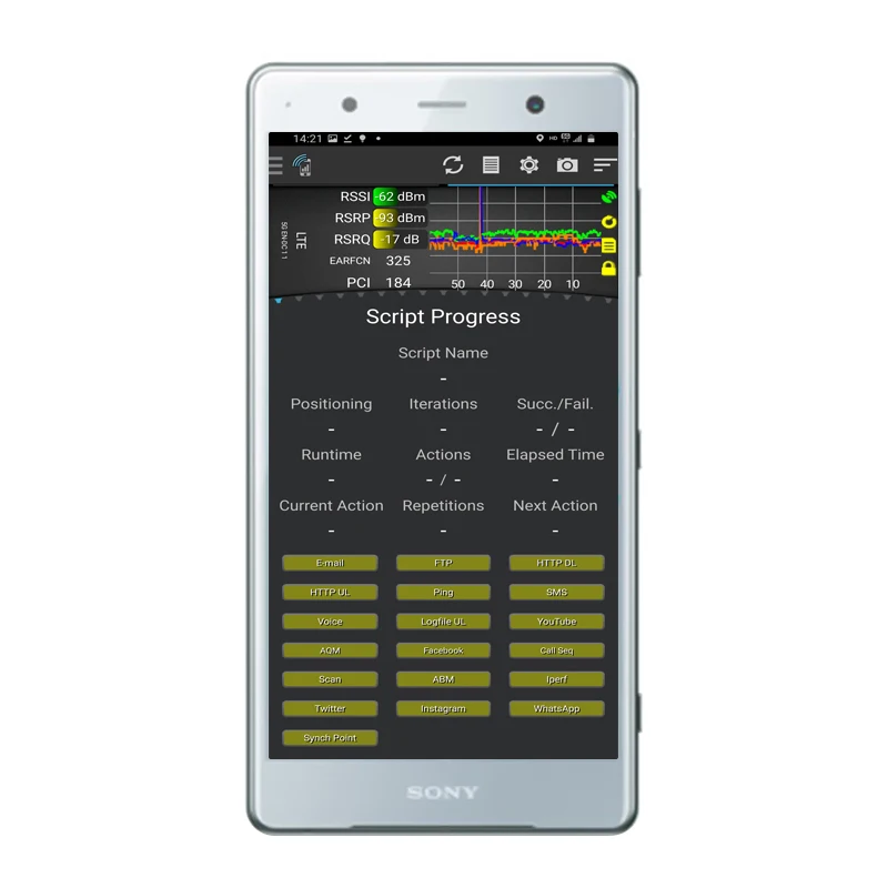 Tems Карманный тестовый телефон Sony XZ2 H8266 TEMS ТЕЛЕФОН GSM HSPA LTE NR измерения для
