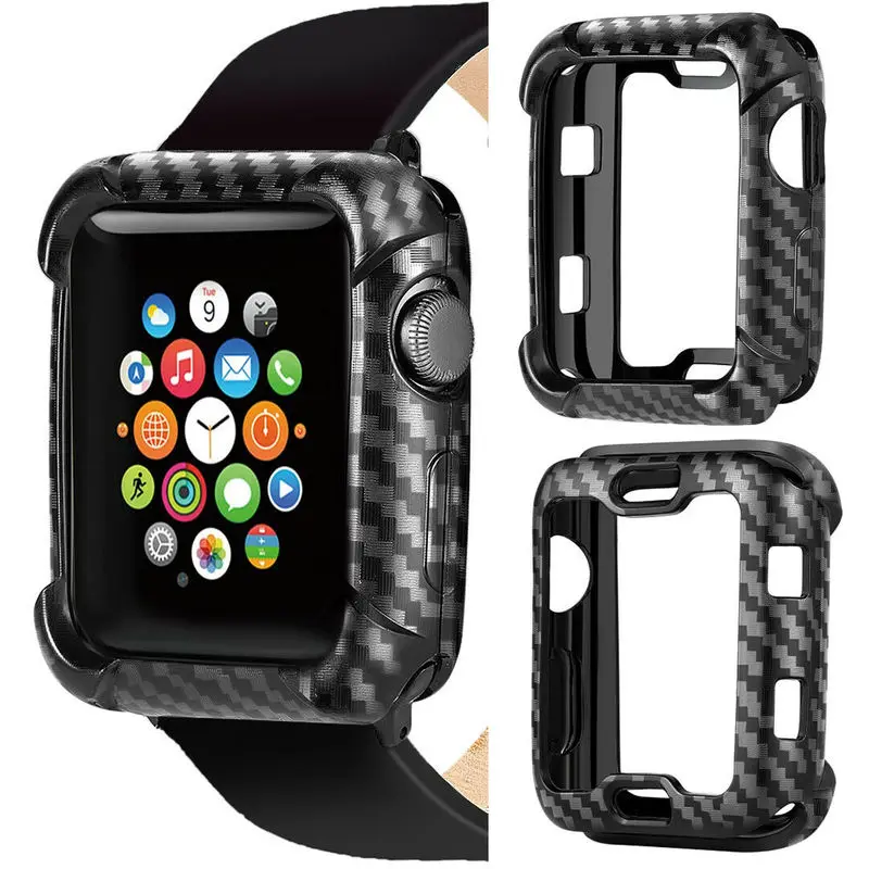 ПК покрытие бамперы для наручных часов Apple Watch Series 4 версия 1 2 3 ремешок чехол