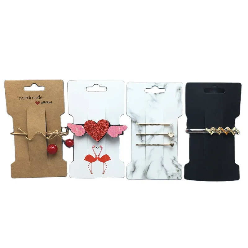 

50pcs Multi-style Kraft Paper Card Hair Accessories Card Handmade Jewelry Display Hair Clip Hairband Packaging Price Tags Cards