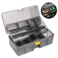 55 discounts hot waterproof plastic double layer fishing tackle lures hook bait box storage case