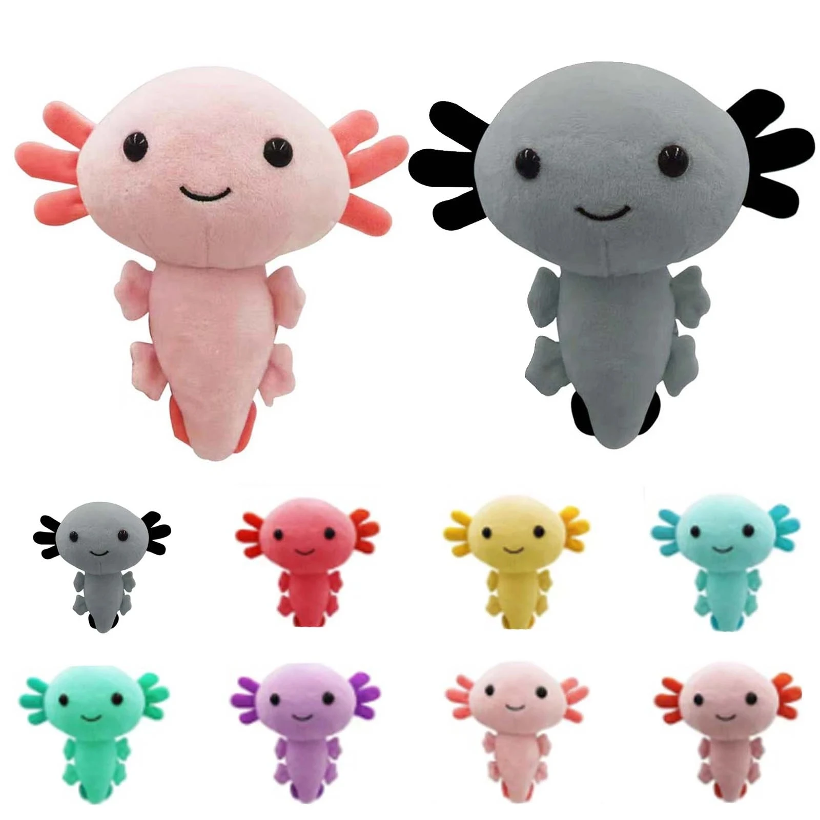 

20CM Kawaii Axolotl Plush Doll Cartoon Cute Animal Plushie Stuffed Toys For Kids Birthday Christmas Halloween Gifts