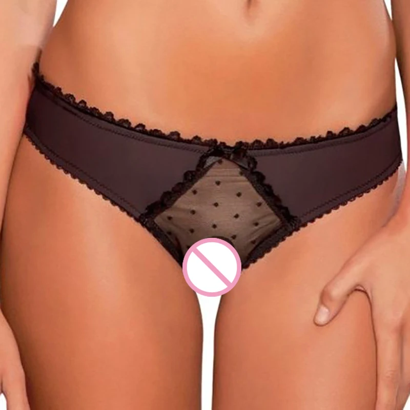 HKMN сексуальные прозрачные кружевные трусики с бантиком стринги Т-образной