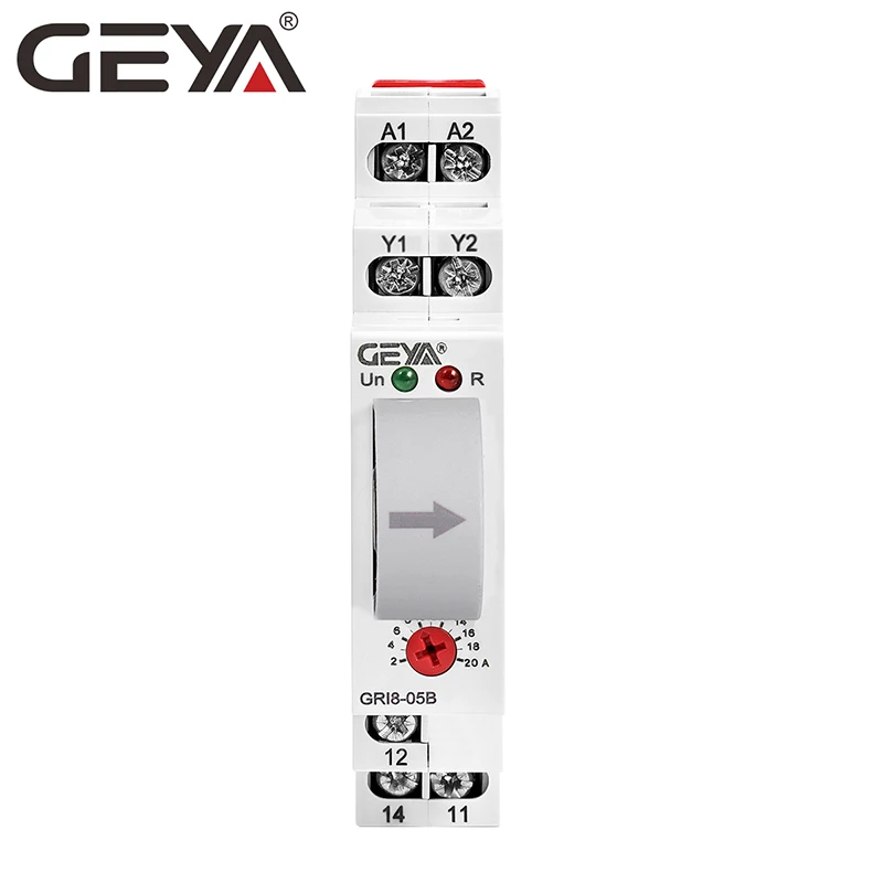 Новый GEYA GRI8 05 переменного или постоянного тока реле контроля проходной 2A 20A AC24V 240V