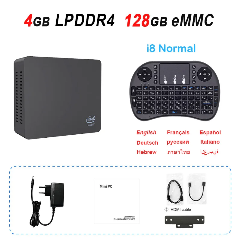 4GB 128G i8normal Мини-компьютер Beelink AP45 Intel Pentium J4205 2,6 GHz 8GB LPDDR4 128G eMMC Windows10 2,4G 5G Dual WiFi LAN 1000M 4K HTPC NUC - Цвет: 4GB 128G i8normal