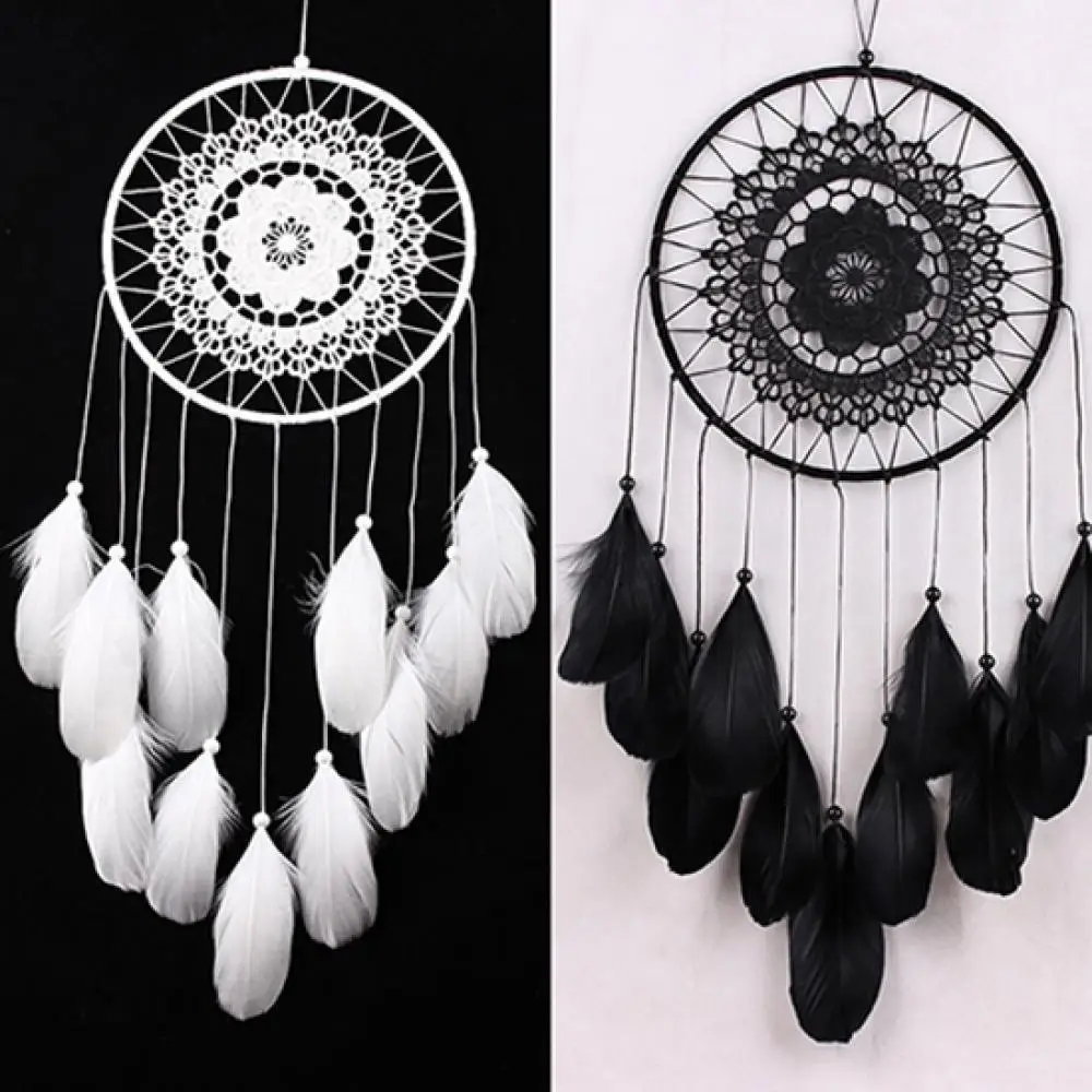 

50% Hot Sales!!! Flower Feather Dream Catcher Home Car Hanging Pendant Decoration Wind Chimes
