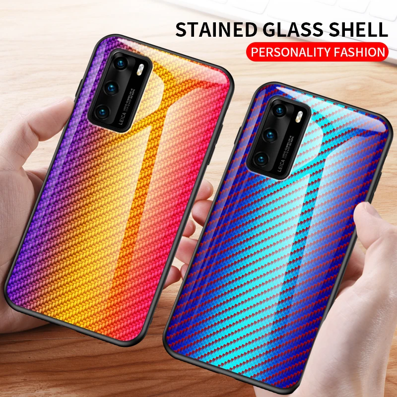 Цветной стеклянный чехол для телефона с защитой от царапин huawei P40 P30 P20 40pro Mate 30 20 10