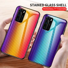 Цветной стеклянный чехол для телефона с защитой от царапин huawei P40