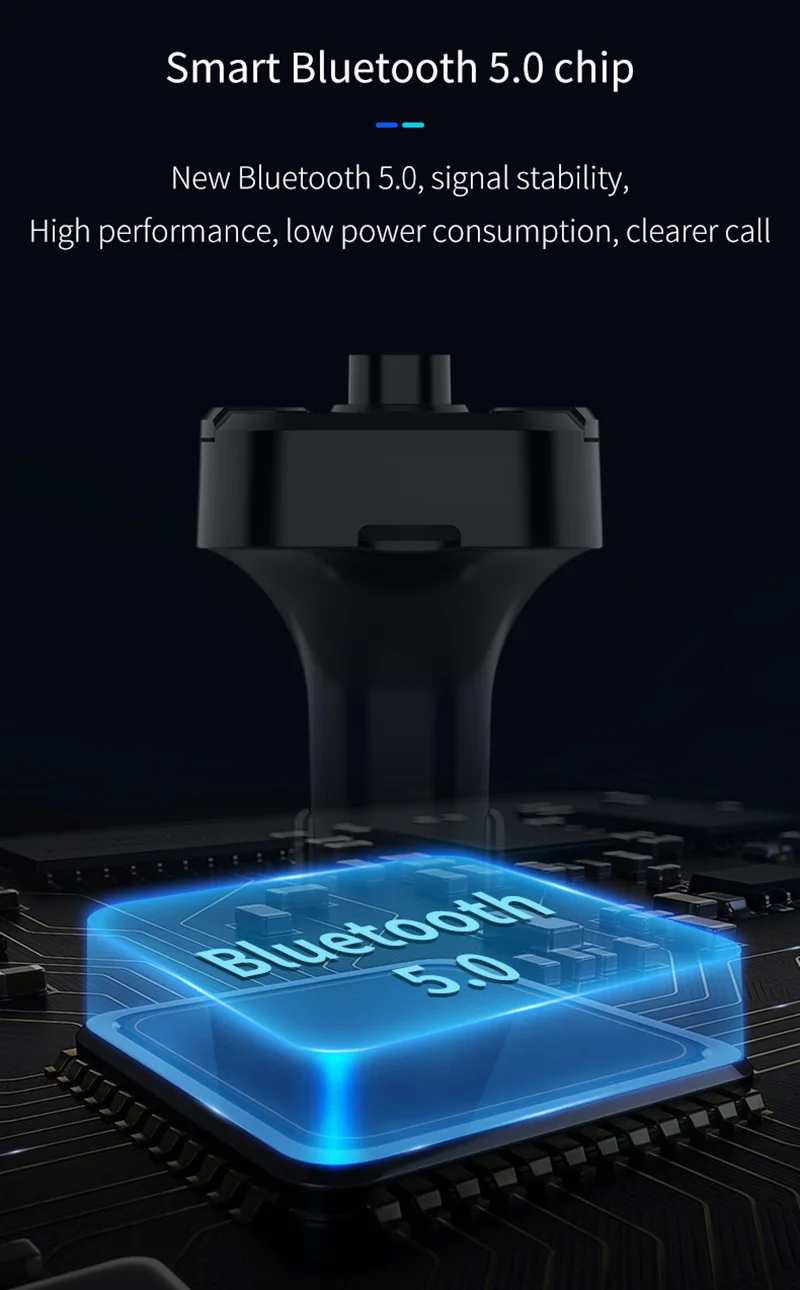 Беспроводной fm-передатчик Bluetooth автомобильный комплект MP3 музыкальный плеер Bluetooth 5,0 громкой связи вызов двойной зарядное устройство usb Поддержка TF карта