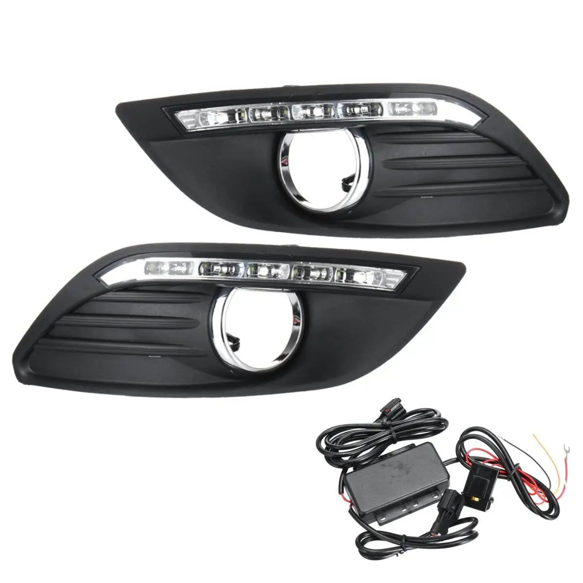 2 шт. Светодиодный дневной светильник противотуманной фары DRL для Ford Focus MK2 2008 2009 2010