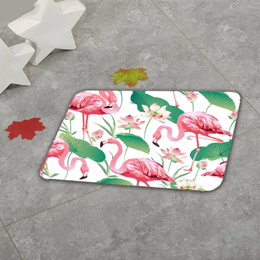 Фламинго с тропическими листьями коврик для двери дома спальни гостиной | Дом и