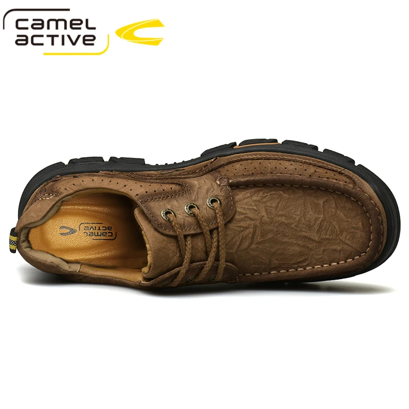 Мужские походные Туфли Camel Active натуральная кожа Нескользящие дышащие мягкие