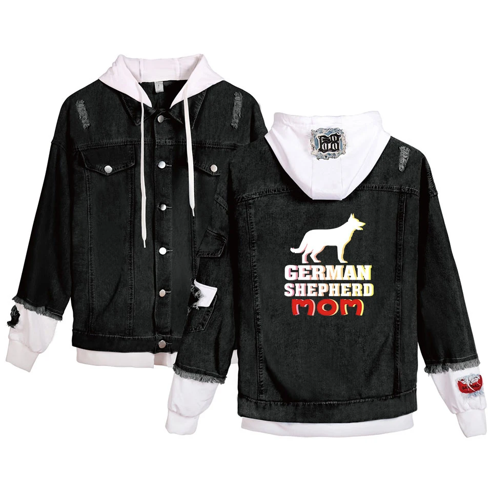 Новая дизайнерская джинсовая куртка в стиле немецкой овчарки женская мужская