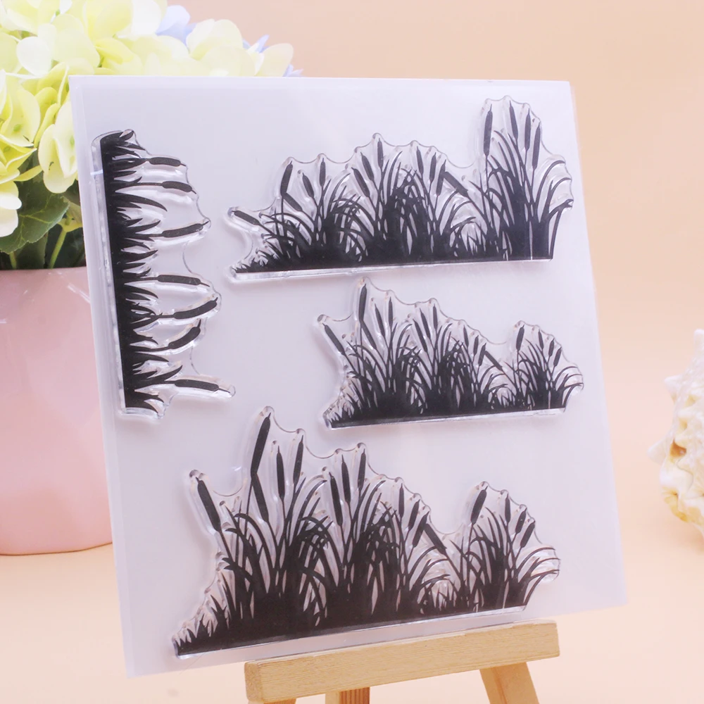 Прозрачные штампы Alinacutle трава тростники куст природа фон скрапбукинг альбом для