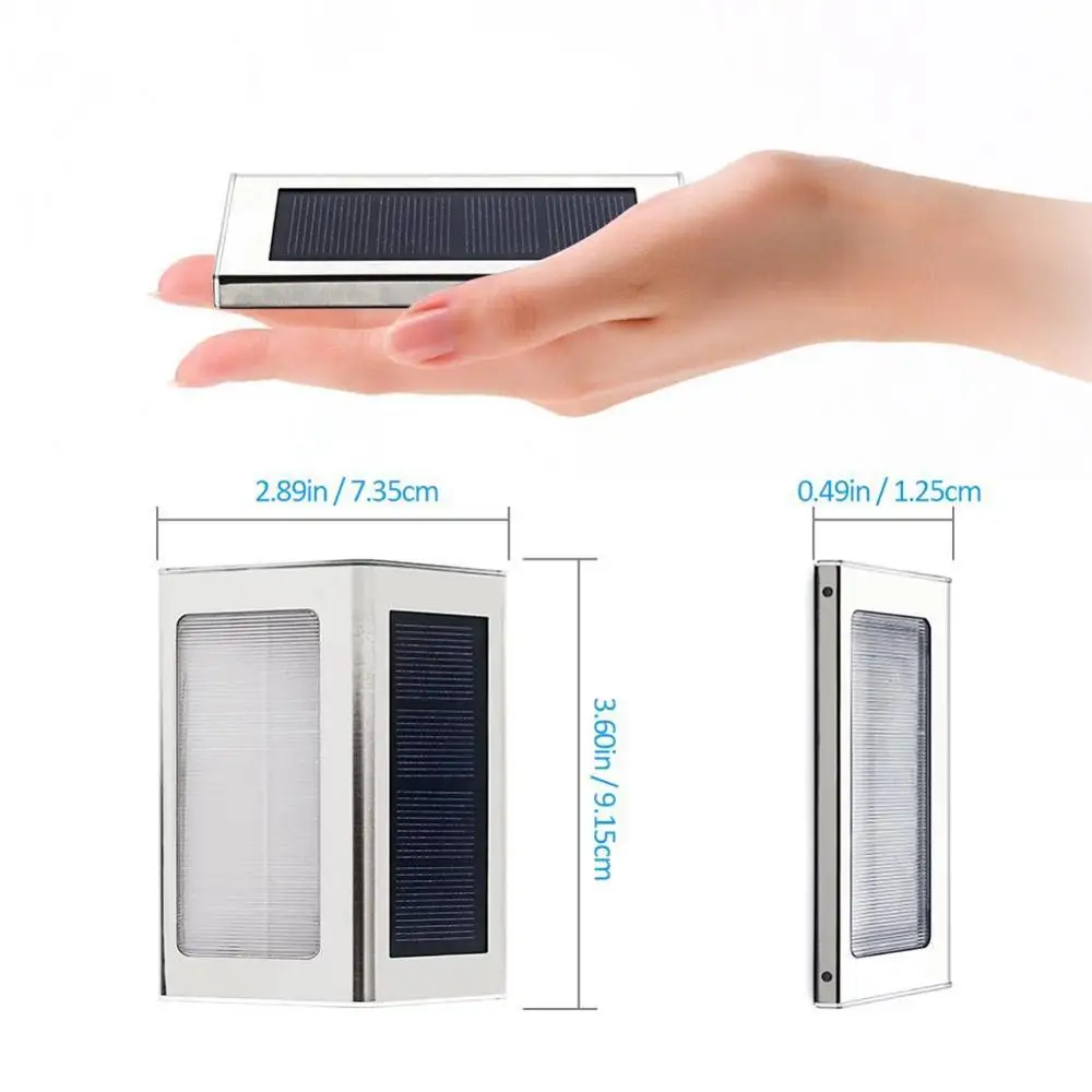 Солнечный свет 3 светодиодных ступенчатых лестничных настенных светильников