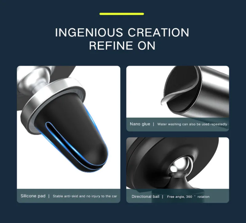 

15W Magnetic Wireless Charger Mobile Phone Stand Holder Car Air Outlet Charger Holder 360 Degree Rotation Stand For Smartphone