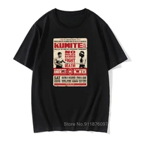 kumite poster karate t shirt taekwondo box men tshirts vintage style print 3d t shirt black 100 cotton men top t shirts