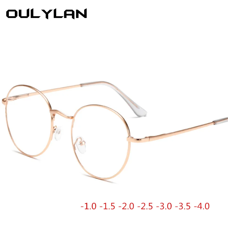 Круглые готовые очки для близорукости Oulylan женские и мужские винтажные