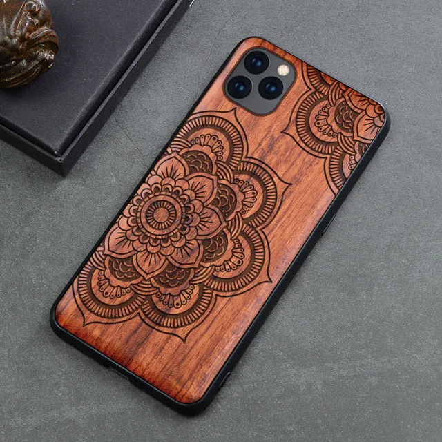 FH Натуральный Деревянный ящик для samsung Galaxy Note 9 8 10 Pro S9 S10 Plus деревянный ящик для iPhone 11 Pro Max 7 8 6 6S Plus X XR XS Max - Цвет: FH