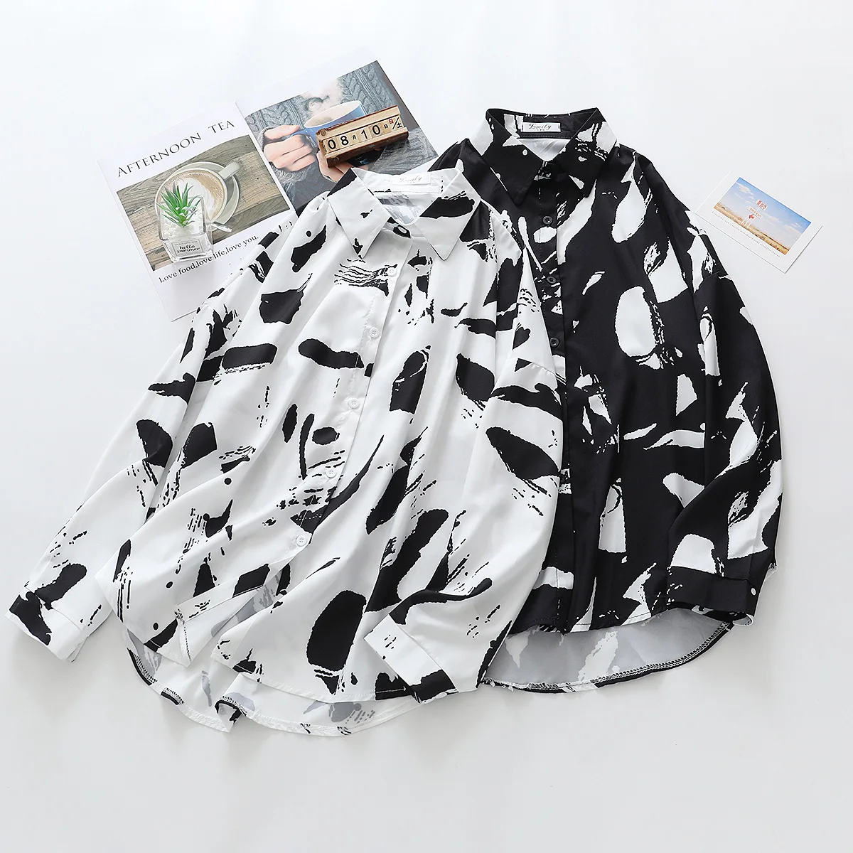 

2020 Spring Autumn New WOmen Fashion Long Sleeve Floral Print Loose Chiffon Blouses Tops Casual Shirts Blusas