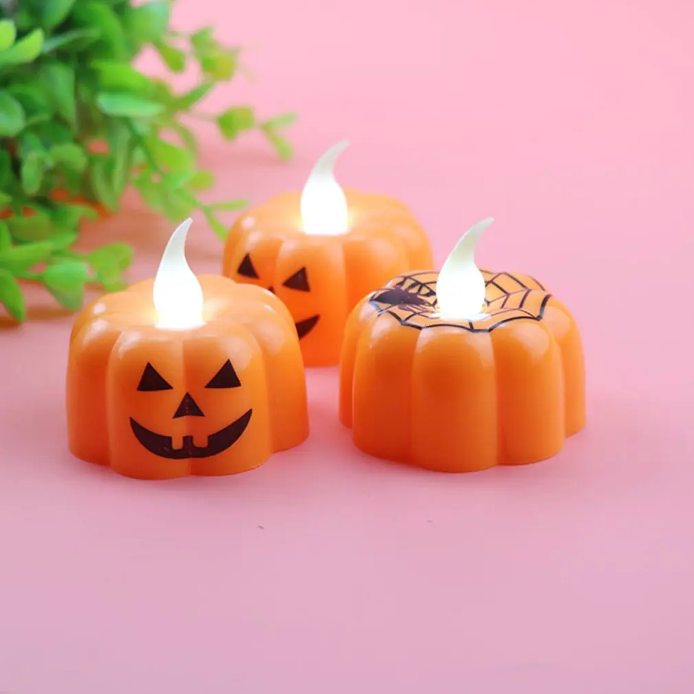 

Creative Pumpkin Candle Night Light Decorative Props Ghost Festival Glowing Toy Halloween Flameless Light