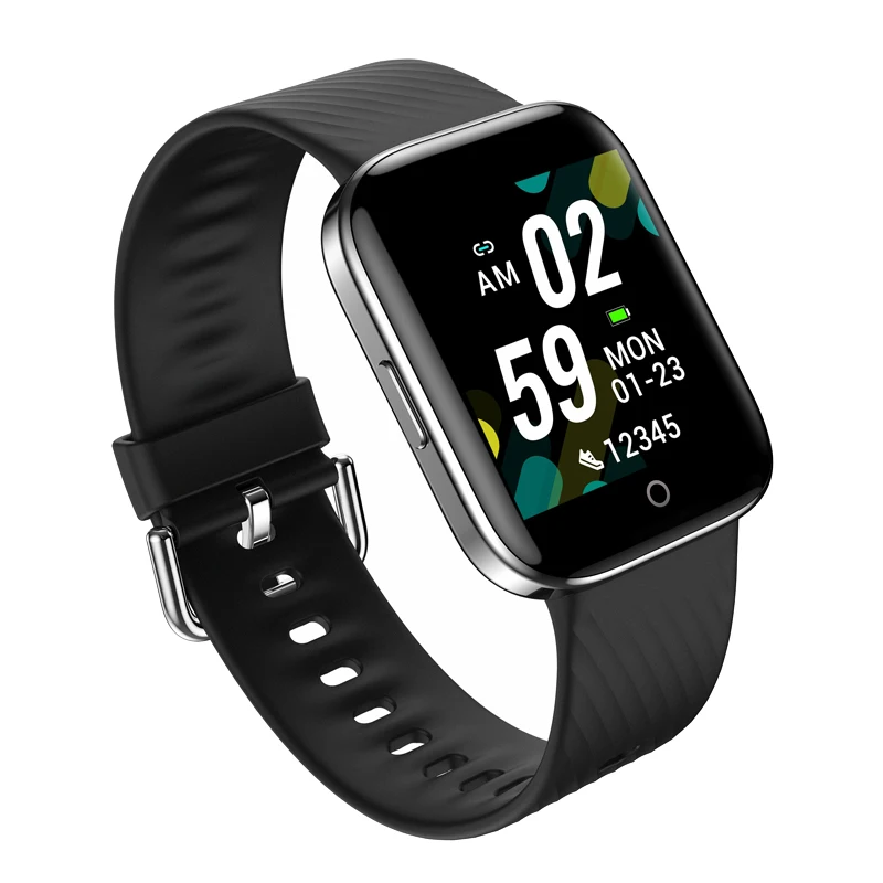 Black ESEED X2 Smartwatch для мужчин IP68 Водонепроницаемый мониторинг сердечного ритма фитнес-трекер 1,3 дюймов Смарт-часы для телефона samsuang huawei - Цвет: Black