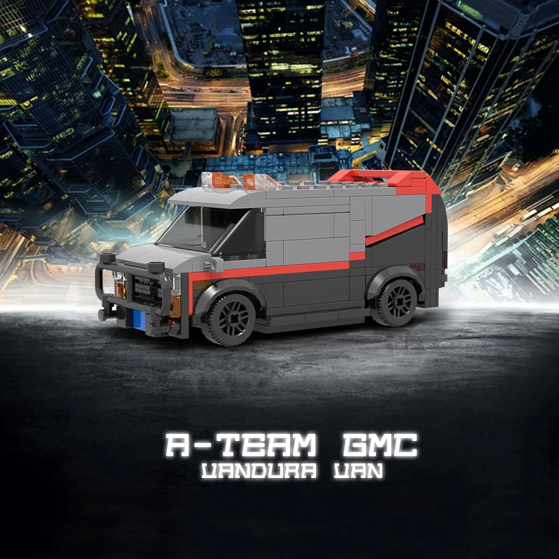 Модель автомобиля A Team GMC Vandura Van строительные блоки игрушечные MOC сделай сам