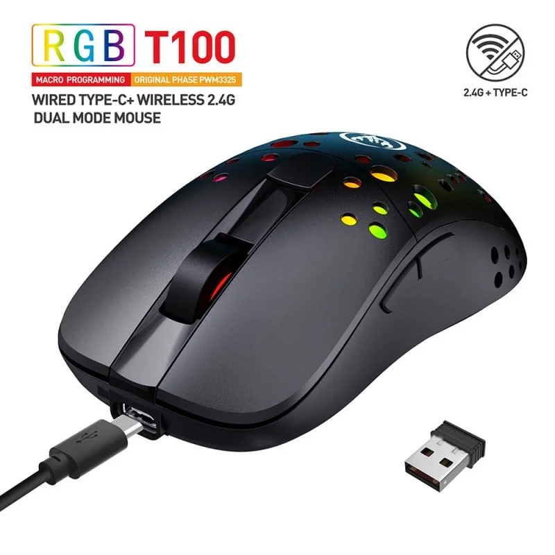 

Мышь Компьютерная Проводная эргономичная с 6 кнопками, 2,4 ГГц, 10000 DPI