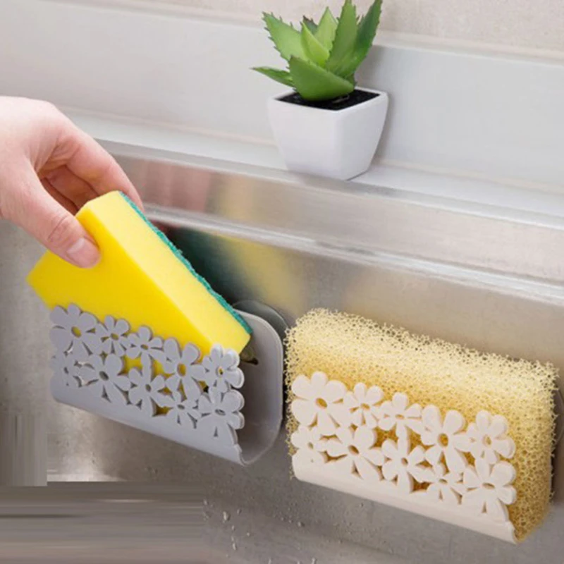 

Kitchen Sink Side Shelf Sponge Storage Rack Bathroom Towel Soap Dish Holder