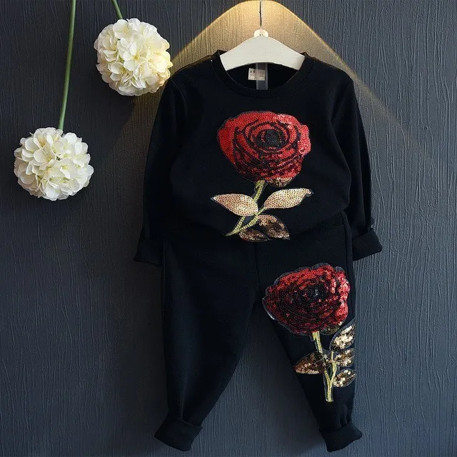 D03-black Детский костюм; Новинка года; корейский стиль; западный стиль для девочек; костюм для мальчиков; два комплекта; сезон весна-осень; бархатные комплекты - Цвет: D03-black
