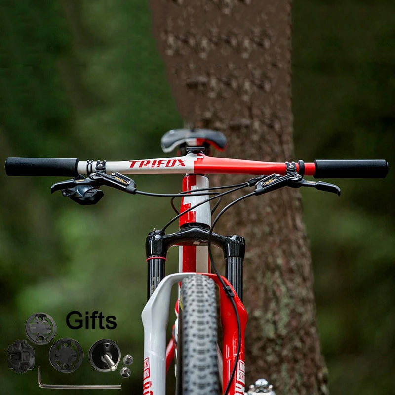 TRIFOX UD Manillar Carbono MTB велосипедный стояк-17 градусов однообразный Интегрированный руль со стволом глянцевый/матовый углеродный MTB руль